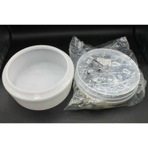 New Lightcraft Ceiling Light Fixture 7208 White Glass & Finish 8 1/2" x 5 1/2"